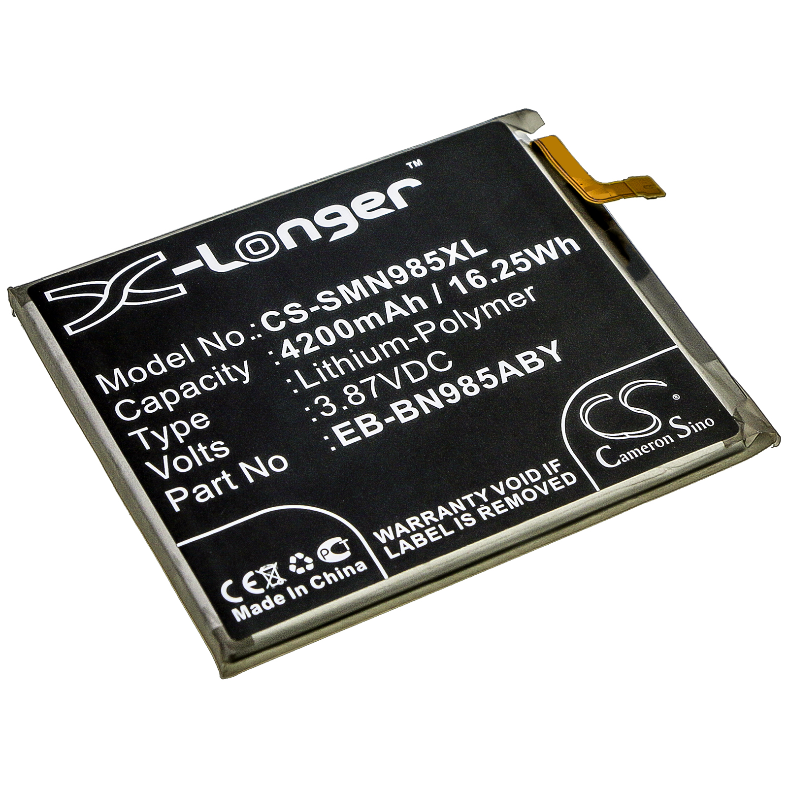 Аккумулятор CS-SMN985XL EB-BN985ABY для Samsung Galaxy Note 20 Ultra 3.87V/4200mAh/16.25Wh, CS-SMN985XL
Аккумулятор CS-SMN985XL EB-BN985ABY для Samsung Galaxy Note 20 Ultra 3.87V/4200mAh/16.25Wh, CS-SMN985XL