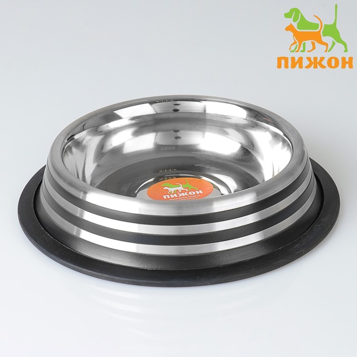 Миска Пижон, с нескользящим основанием, с цветными полосками, 470 мл, чёрная, Серебристый;черный
Миска Пижон, с нескользящим основанием, с цветными полосками, 470 мл, чёрная, Серебристый;черный