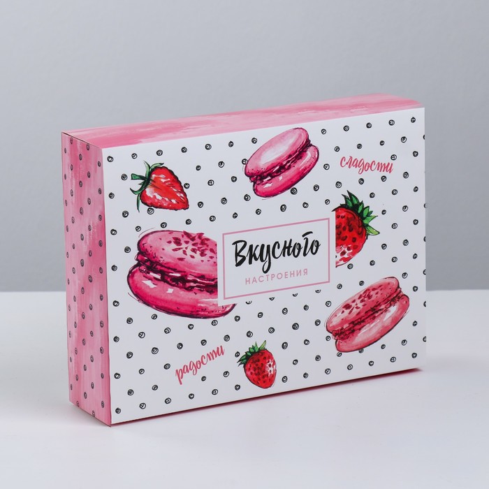 Коробка для сладостей Вкусного настроения, 20 15 5 см 5 шт., Белый;зеленый;красный;розовый;черный
Коробка для сладостей Вкусного настроения, 20 15 5 см 5 шт., Белый;зеленый;красный;розовый;черный