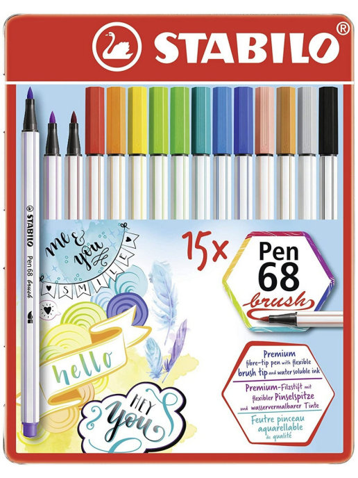 STABILO PEN 68 BRUSH НАБОР ФЛОМАСТЕРОВ-КИСТЕЙ 15ЦВ, В МЕТАЛЛИЧЕСКОМ ФУТЛЯРЕ, Pen 68 Brush
STABILO PEN 68 BRUSH НАБОР ФЛОМАСТЕРОВ-КИСТЕЙ 15ЦВ, В МЕТАЛЛИЧЕСКОМ ФУТЛЯРЕ, Pen 68 Brush