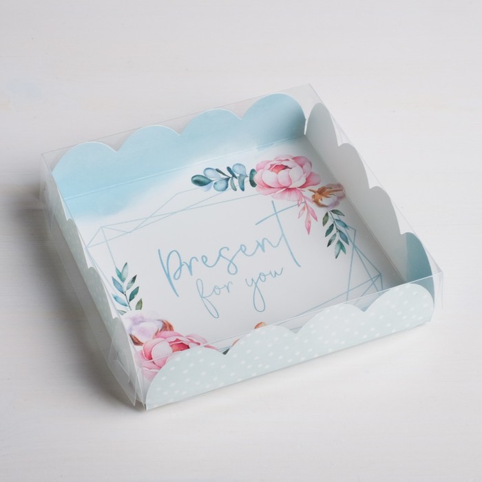 Коробка для кондитерских изделий с PVC-крышкой Present for you, 13 13 3 см 5 шт., Белый;голубой;розовый
Коробка для кондитерских изделий с PVC-крышкой Present for you, 13 13 3 см 5 шт., Белый;голубой;розовый