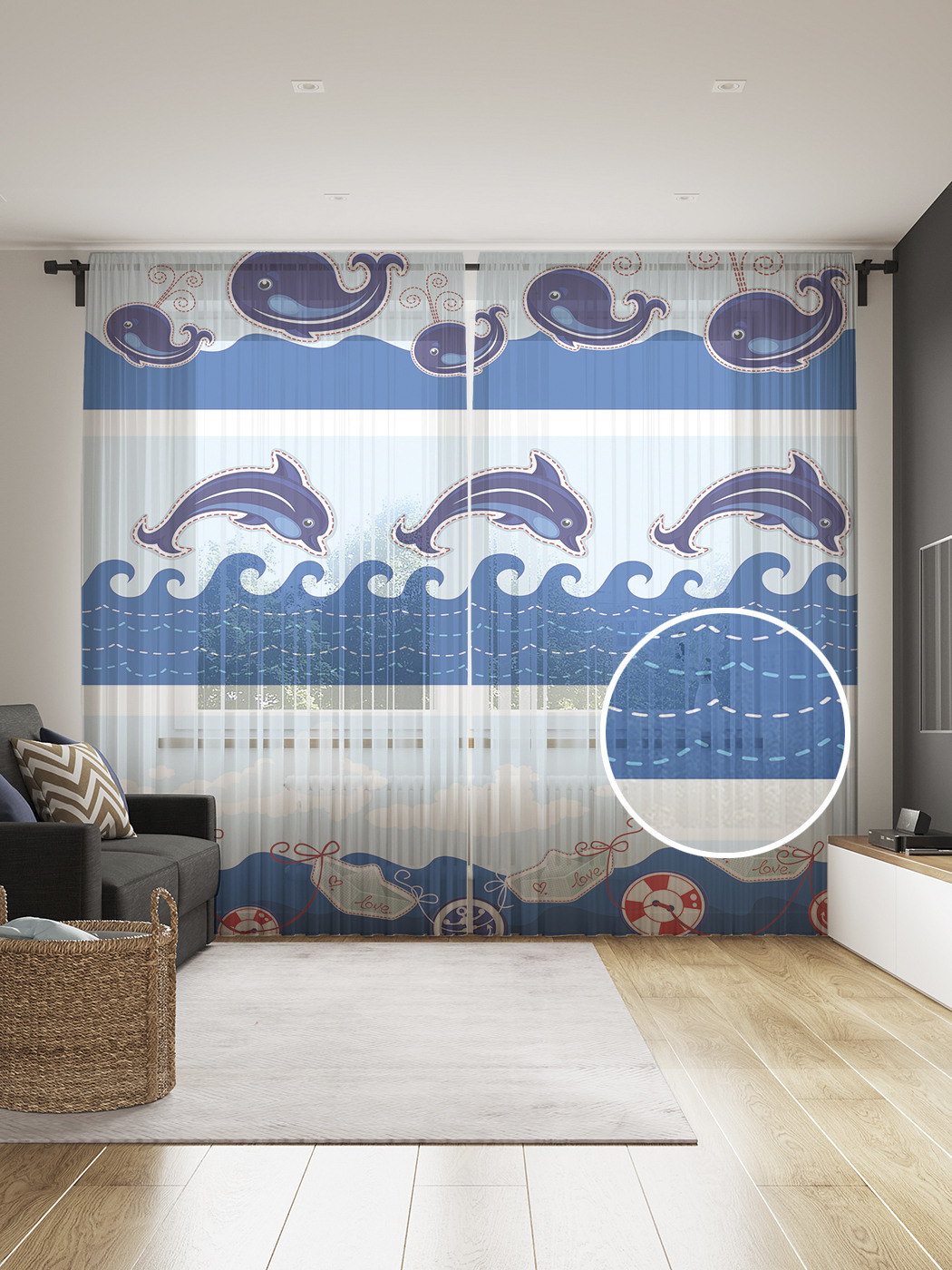 Фототюль JoyArty "Море иллюзий", 145x265см (2 полотна со шторной лентой + 50 крючков), Море иллюзий
Фототюль JoyArty "Море иллюзий", 145x265см (2 полотна со шторной лентой + 50 крючков), Море иллюзий