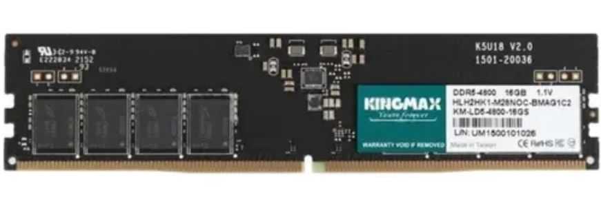 Оперативная память KINGMAX KM-LD5-4800-16GS (KM-LD5-4800-16GS), DDR5 1x16Gb, 4800MHz, KM-LD5-4800-16GS
Оперативная память KINGMAX KM-LD5-4800-16GS (KM-LD5-4800-16GS), DDR5 1x16Gb, 4800MHz, KM-LD5-4800-16GS