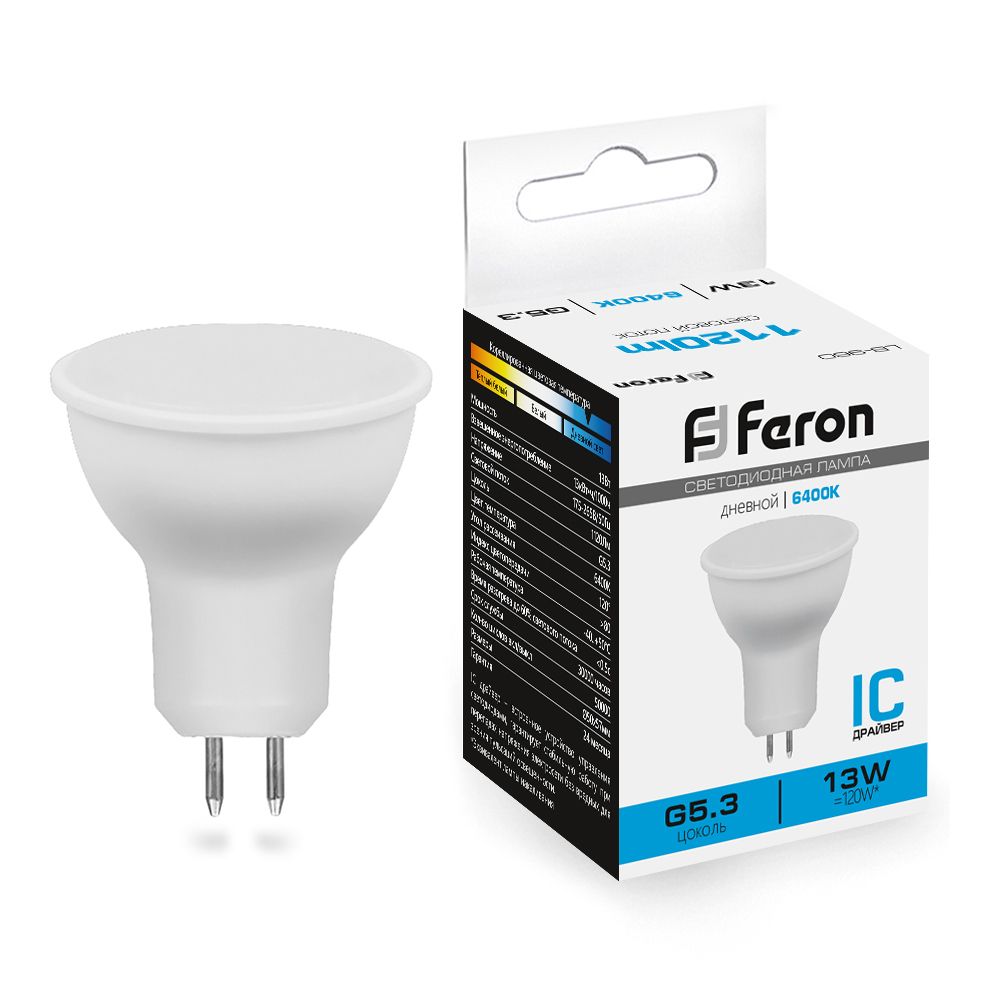 Лампочка светодиодная FERON LB-960, 13Вт G5.3 175-265V дневной, упаковка 10 шт., 38190, LB-960
Лампочка светодиодная FERON LB-960, 13Вт G5.3 175-265V дневной, упаковка 10 шт., 38190, LB-960