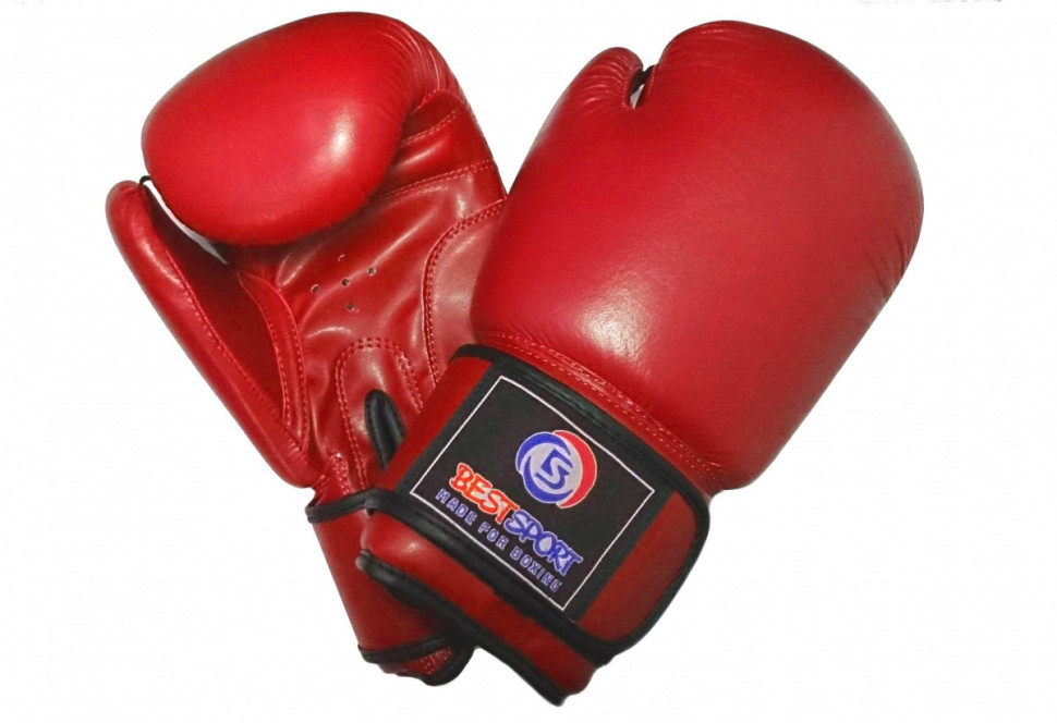 фото Боксерские перчатки best sport bs-бпк3 красный 12 oz