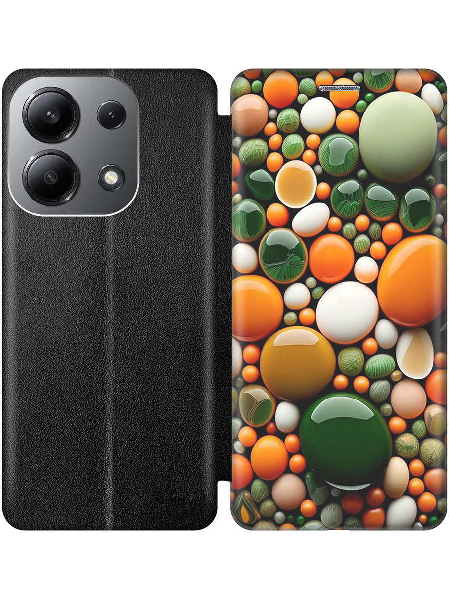 Чехол-книжка на Xiaomi Redmi Note 13 4G с принтом "Оранжевые и зеленые камушки" черный, Черный;оранжевый;зеленый, 782622841
Чехол-книжка на Xiaomi Redmi Note 13 4G с принтом "Оранжевые и зеленые камушки" черный, Черный;оранжевый;зеленый, 782622841
