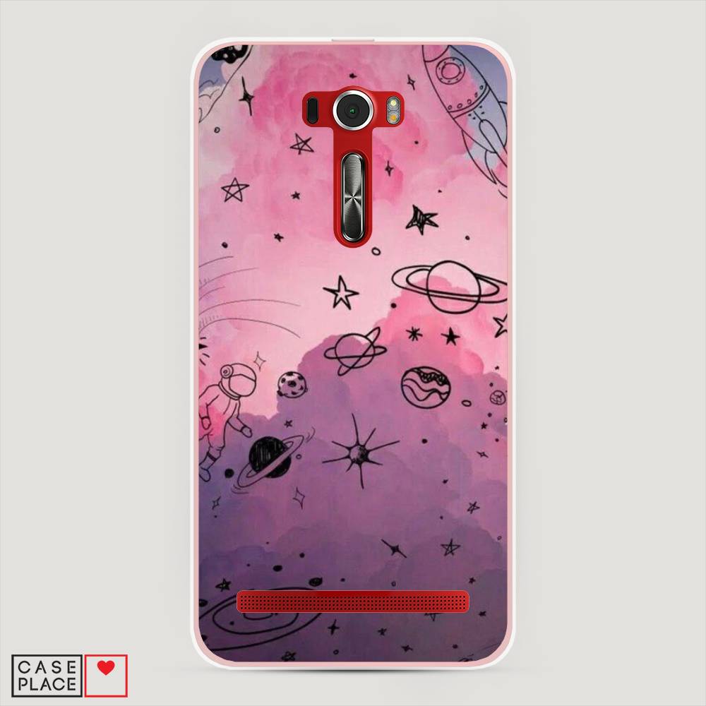 фото Чехол awog "радуга планет 3" для asus zenfone 2 ze601kl