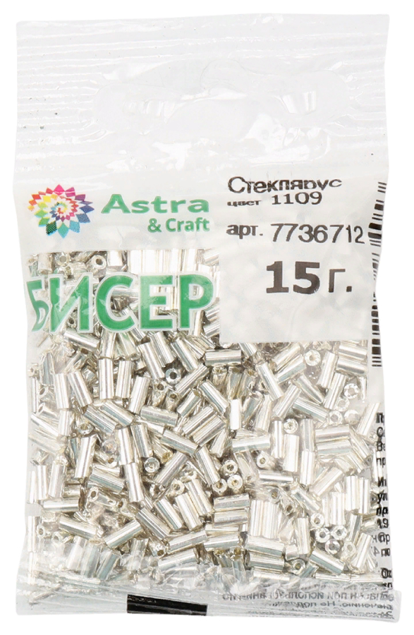 Бисер Astra&Craft стекло, стеклярус 5мм, 15г 1109 серебро/глянц.покрытие, 10 упак, Серебристый
Бисер Astra&Craft стекло, стеклярус 5мм, 15г 1109 серебро/глянц.покрытие, 10 упак, Серебристый