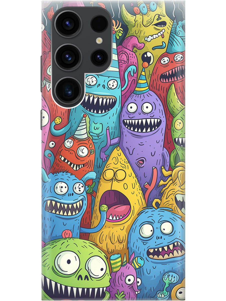 Силиконовый чехол на Samsung Galaxy S23 Ultra с принтом "Веселые монстрики", Прозрачный;голубой;зеленый;черный, 767959472
Силиконовый чехол на Samsung Galaxy S23 Ultra с принтом "Веселые монстрики", Прозрачный;голубой;зеленый;черный, 767959472