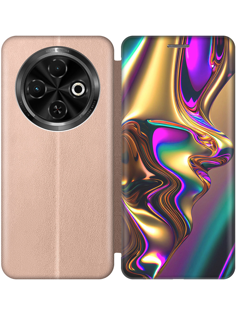 Чехол-книжка на Tecno Spark 30C с принтом "Золотистая абстракция" золотой, Золотистый;фиолетовый, 786716331 
Чехол-книжка на Tecno Spark 30C с принтом "Золотистая абстракция" золотой, Золотистый;фиолетовый, 786716331