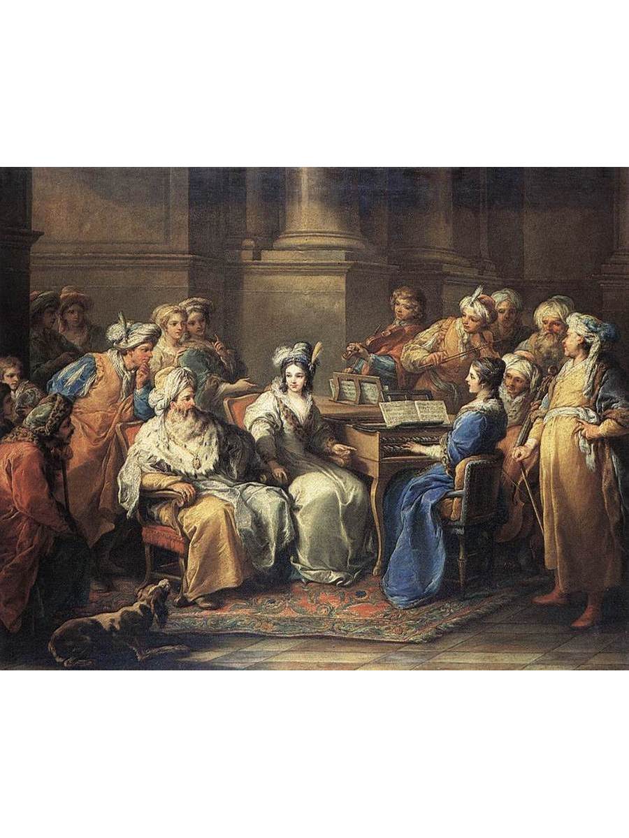 Постер DRABS A2 Ванлоо Карл The Grand Turk Giving a Concert to his Mistress 
Постер DRABS A2 Ванлоо Карл The Grand Turk Giving a Concert to his Mistress