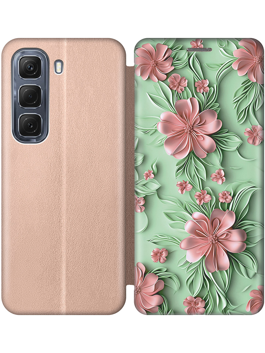Чехол-книжка на Infinix Hot 50 4G с принтом "Розовые цветы на мятном фоне" золотой, Золотистый;зеленый;розовый, 786718721
Чехол-книжка на Infinix Hot 50 4G с принтом "Розовые цветы на мятном фоне" золотой, Золотистый;зеленый;розовый, 786718721