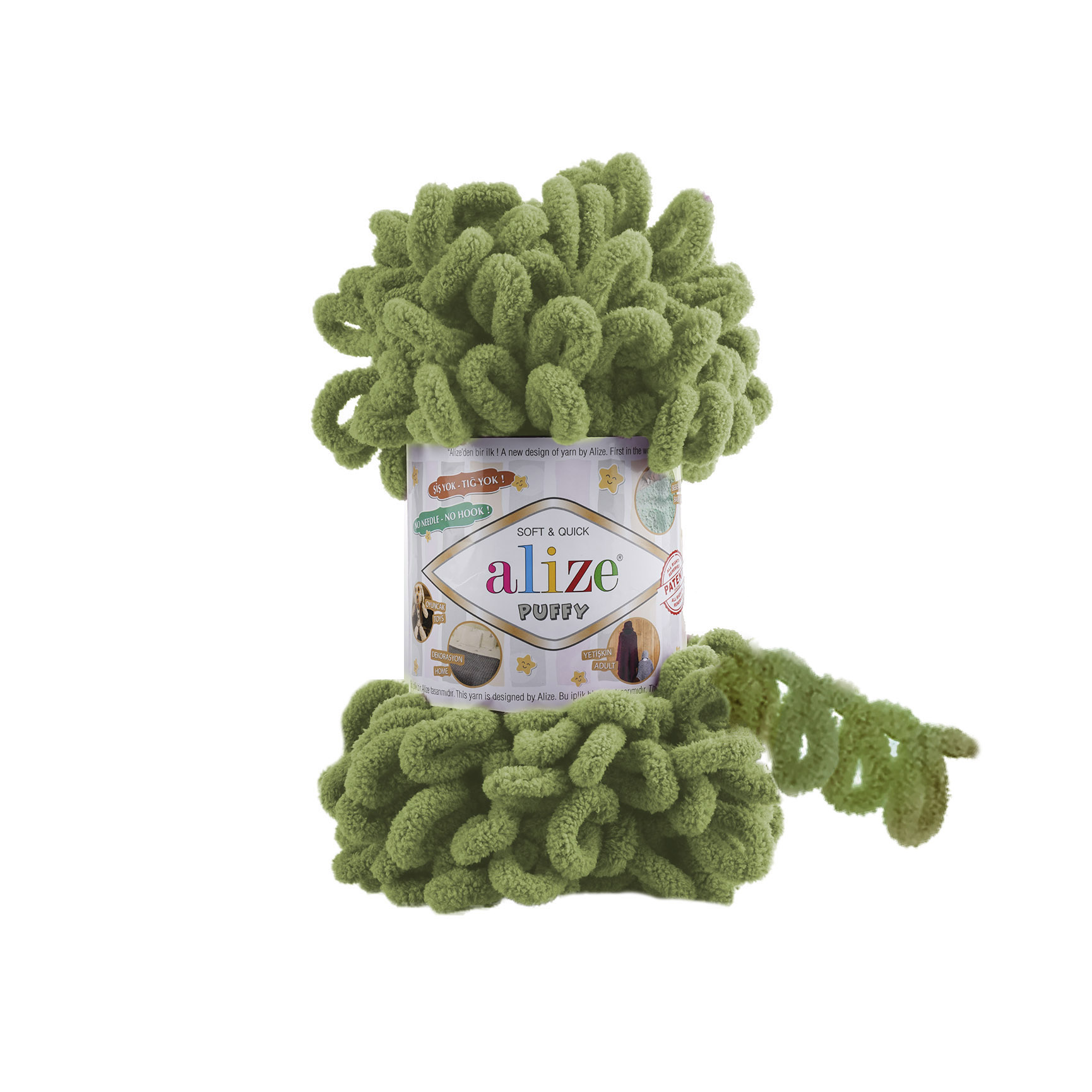 Пряжа Alize Puffy 100% микрополиэстер 9 м/100 гр 485 Зеленая черепаха, 5 мотков, Зеленый, Puffy NL01
Пряжа Alize Puffy 100% микрополиэстер 9 м/100 гр 485 Зеленая черепаха, 5 мотков, Зеленый, Puffy NL01