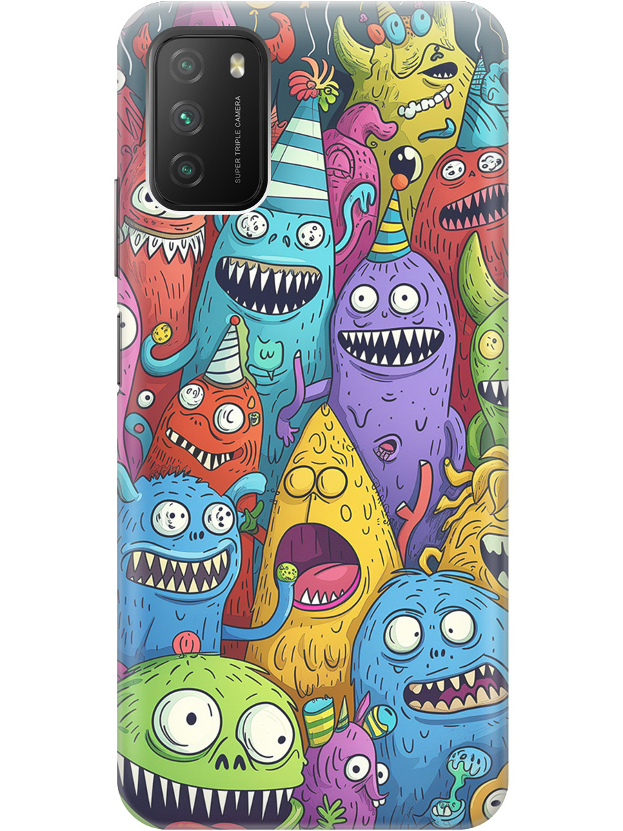 Силиконовый чехол на Xiaomi Redmi 9T / Poco M3 с принтом "Веселые монстрики", Прозрачный;голубой;зеленый;черный, 724142772
Силиконовый чехол на Xiaomi Redmi 9T / Poco M3 с принтом "Веселые монстрики", Прозрачный;голубой;зеленый;черный, 724142772