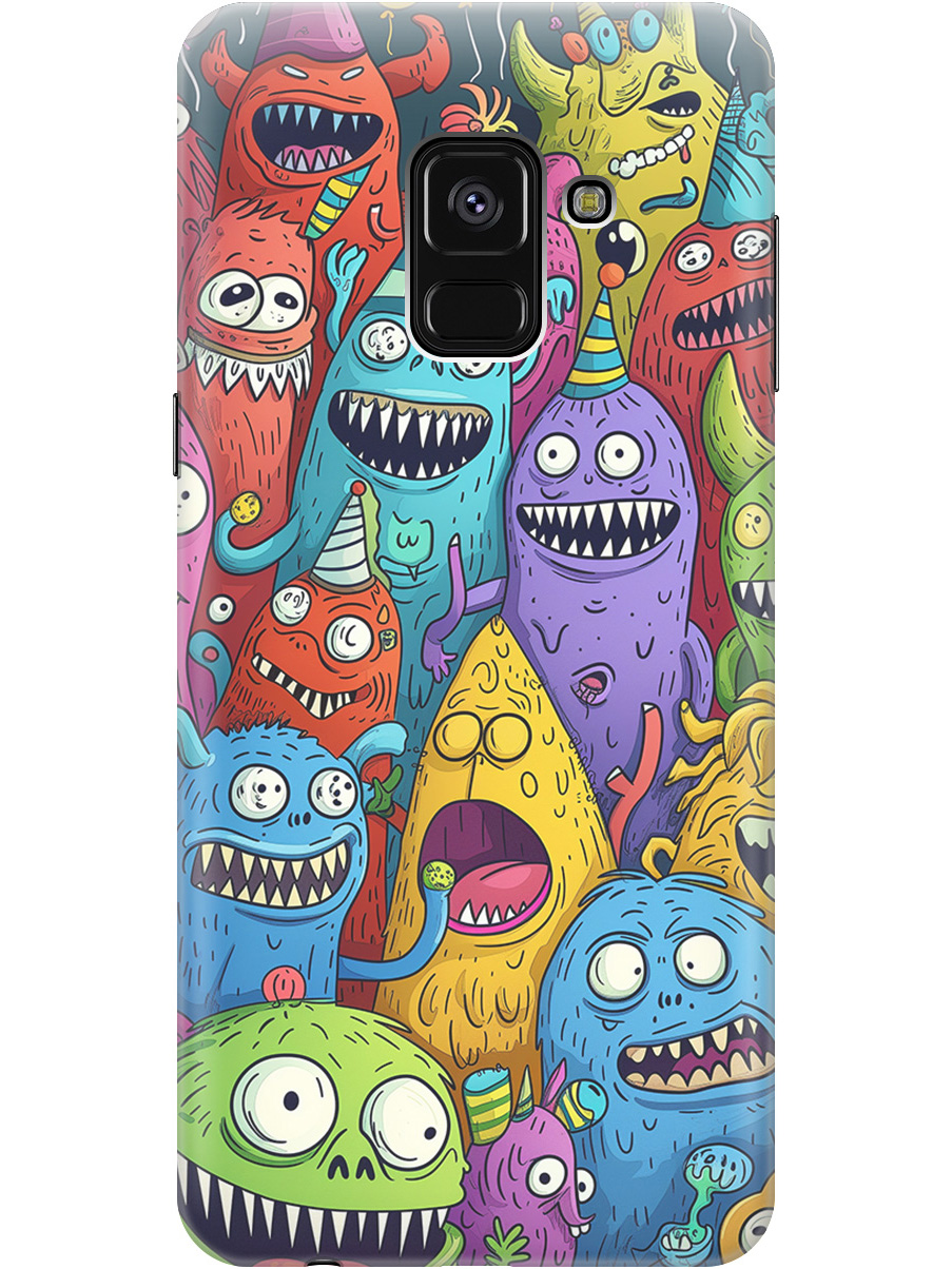 Силиконовый чехол на Samsung Galaxy A8+ (2018) с принтом "Веселые монстрики", Прозрачный;голубой;зеленый;черный, 716847672
Силиконовый чехол на Samsung Galaxy A8+ (2018) с принтом "Веселые монстрики", Прозрачный;голубой;зеленый;черный, 716847672