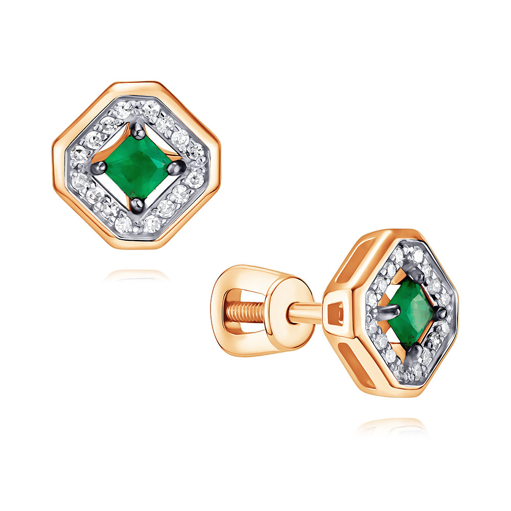 Серьги пусеты из красного золота ADAMAS 21040519/01-А50Д-433, изумруд/бриллиант, 21040519/01-А50Д-433
Серьги пусеты из красного золота ADAMAS 21040519/01-А50Д-433, изумруд/бриллиант, 21040519/01-А50Д-433