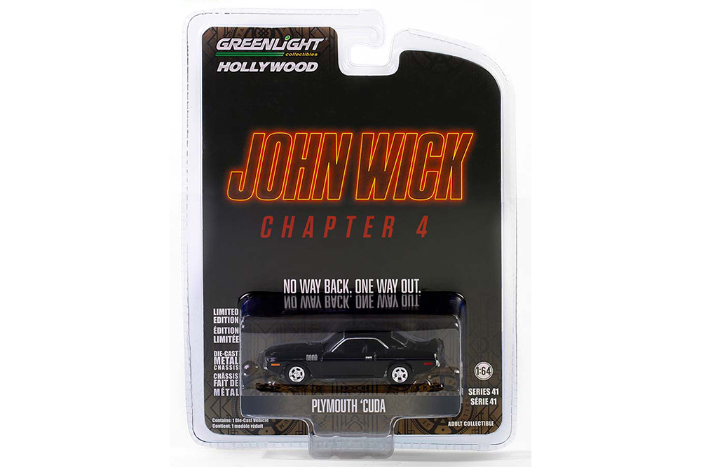 Модель коллекционная GREENLIGHT Plymouth 'cuda 1971 (из к/ф "джон уик. часть 4"), Черный
Модель коллекционная GREENLIGHT Plymouth 'cuda 1971 (из к/ф "джон уик. часть 4"), Черный