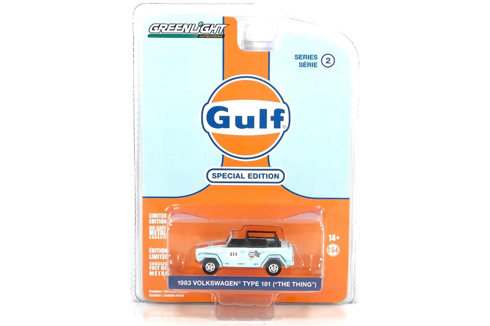 Модель коллекционная GREENLIGHT Vw volkswagen thing (type 181) #271 "gulf oil" 1983, Голубой
Модель коллекционная GREENLIGHT Vw volkswagen thing (type 181) #271 "gulf oil" 1983, Голубой