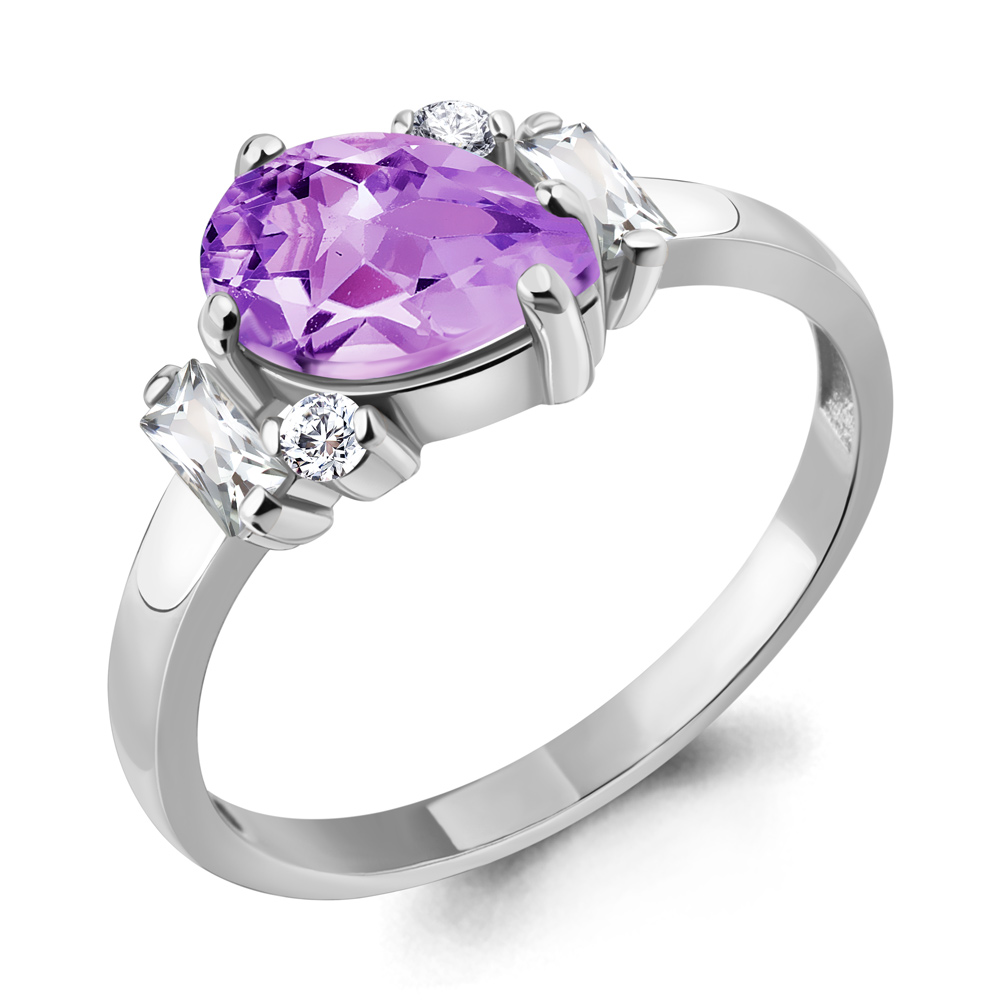 Кольцо из серебра с аметистом\фианитом Aquamarine Aquamarine 6726404А_925_р р, 6726404А_925_р
Кольцо из серебра с аметистом\фианитом Aquamarine Aquamarine 6726404А_925_р р, 6726404А_925_р