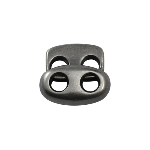 фото 6325 зажим плоский 2отв. d=3мм, 12*13,5мм, мет. цв.т.серебро, 20 шт протос