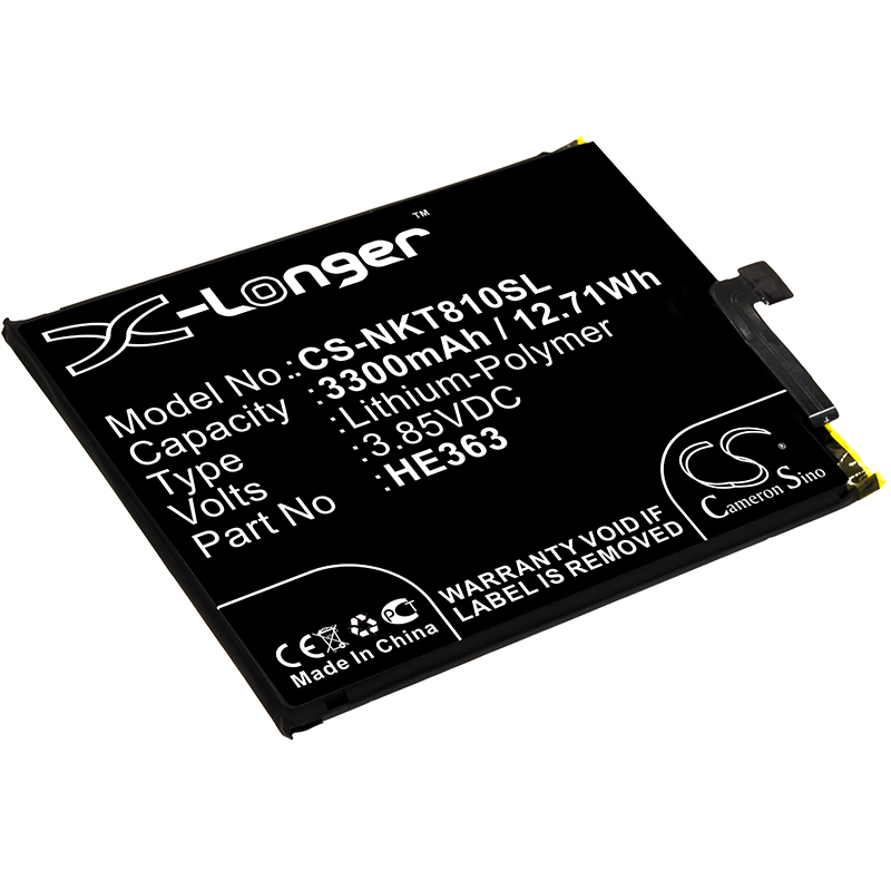 Аккумулятор CS-NKT810SL HE363, HE362, HE377 для Nokia 8.1 TA-1119/TA-1128 3.85V/3300mAh, CS-NKT810SL
Аккумулятор CS-NKT810SL HE363, HE362, HE377 для Nokia 8.1 TA-1119/TA-1128 3.85V/3300mAh, CS-NKT810SL