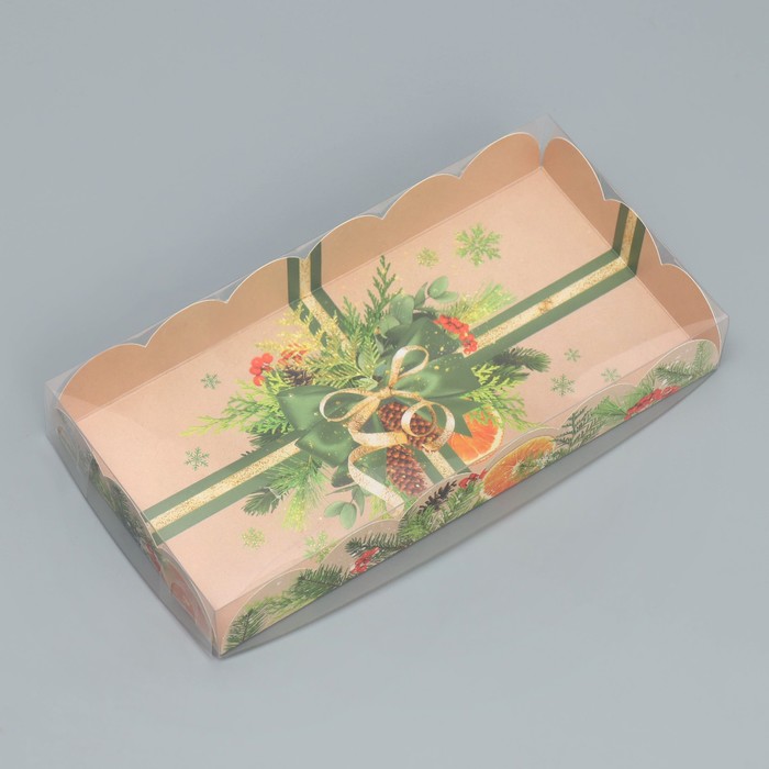Коробка для кондитерских изделий с PVC крышкой Мандарины и хвоя, 10.5х21х3 см (5 шт.), Разноцветный
Коробка для кондитерских изделий с PVC крышкой Мандарины и хвоя, 10.5х21х3 см (5 шт.), Разноцветный