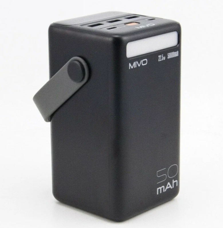 Внешний аккумулятор Mivo MB-500Q 50000 mAh с быстрой зарядкой и фонарем / 22.5W / PD3.0+QC
Внешний аккумулятор Mivo MB-500Q 50000 mAh с быстрой зарядкой и фонарем / 22.5W / PD3.0+QC