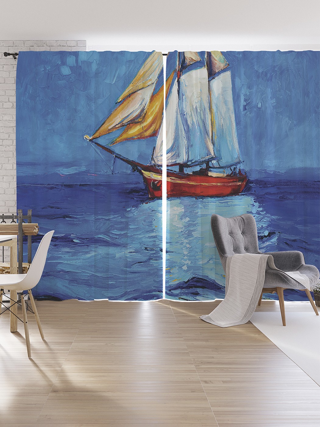 Шторы под лён JoyArty "Корабль в море", серия Oxford DeLux, 340х265 см, Корабль в море 
Шторы под лён JoyArty "Корабль в море", серия Oxford DeLux, 340х265 см, Корабль в море