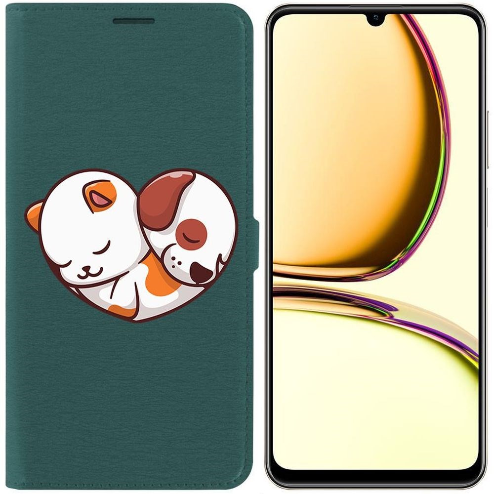 Чехол-книжка Krutoff Eco Book для Realme C51 Котёнок и Щенок (зелёный опал), Зеленый
Чехол-книжка Krutoff Eco Book для Realme C51 Котёнок и Щенок (зелёный опал), Зеленый