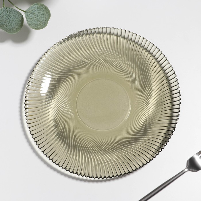 Тарелка NiNaGlass «Альтера» 9767187, d=26 см, h=2,5 см, дымка, Альтера 
Тарелка NiNaGlass «Альтера» 9767187, d=26 см, h=2,5 см, дымка, Альтера