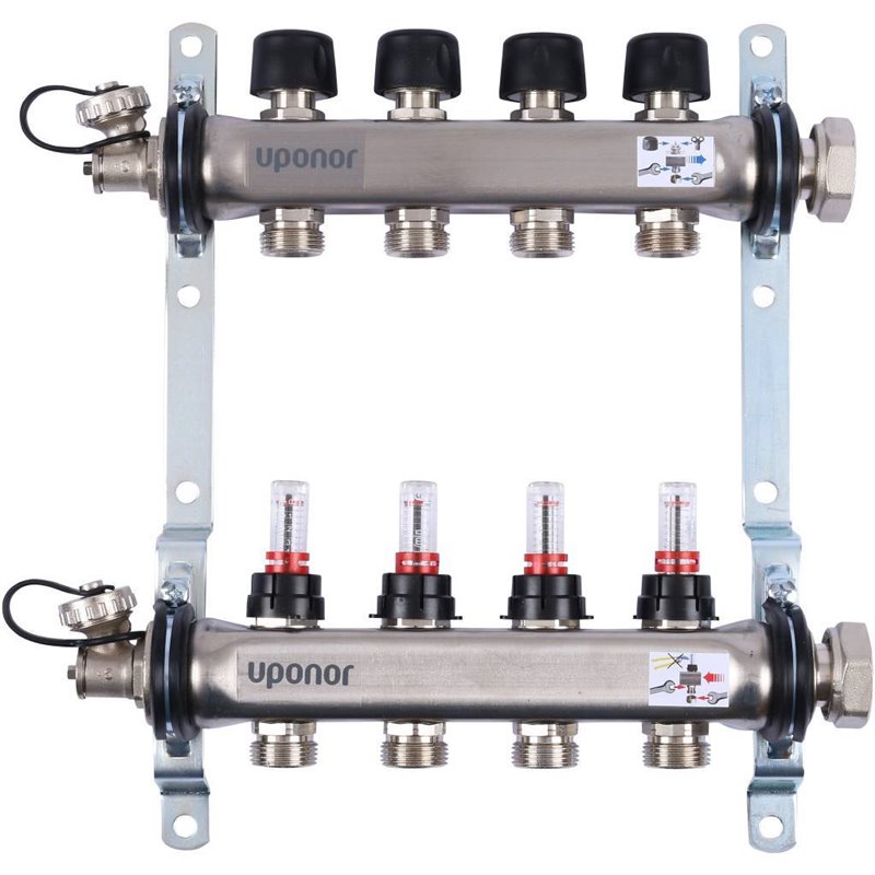 Коллекторная группа Uponor Vario S - 1" на 4 контура 3/4" (расходомеры, сливные краны), 1086540
Коллекторная группа Uponor Vario S - 1" на 4 контура 3/4" (расходомеры, сливные краны), 1086540