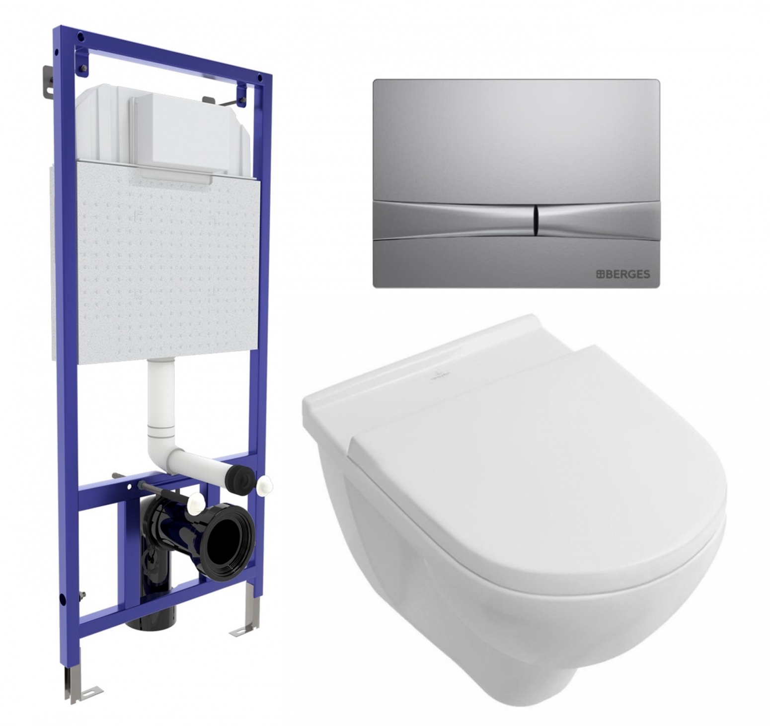 Комплект инсталляция Berges Wasserhaus + Унитаз Villeroy O Novo Directflush + кнопка хром
Комплект инсталляция Berges Wasserhaus + Унитаз Villeroy O Novo Directflush + кнопка хром