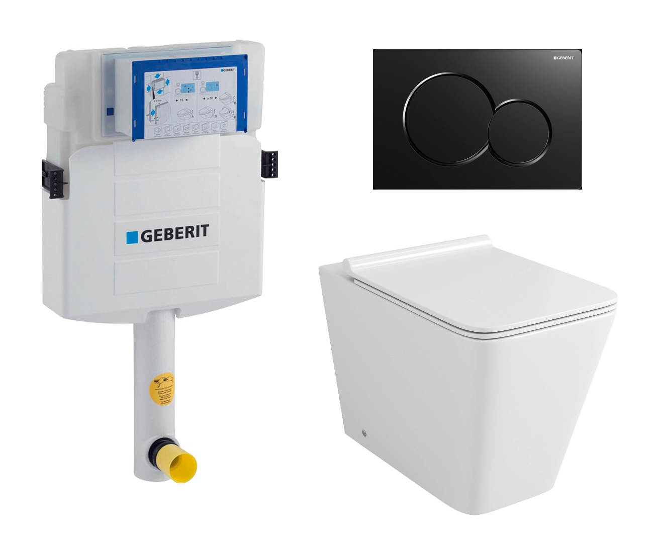 Комплект: смывной бачок Geberit Duofix + унитаз GR-PR4414S + кнопка черная, 535681
Комплект: смывной бачок Geberit Duofix + унитаз GR-PR4414S + кнопка черная, 535681