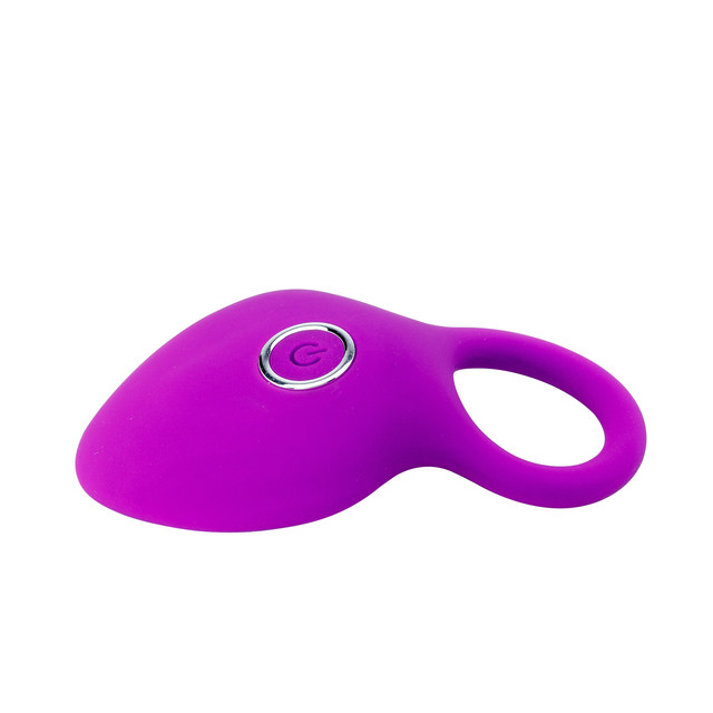 фото Эрекционное кольцо с рельефным отростком и вибрацией yes or yes фиолетовое yesoryes