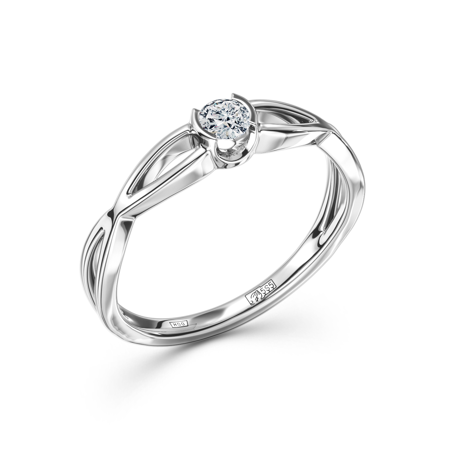 Кольцо помолвочное из белого золота с бриллиантом р. 17,5 ALROSA DIAMONDS 0B003E21S, 0B003E21S
Кольцо помолвочное из белого золота с бриллиантом р. 17,5 ALROSA DIAMONDS 0B003E21S, 0B003E21S