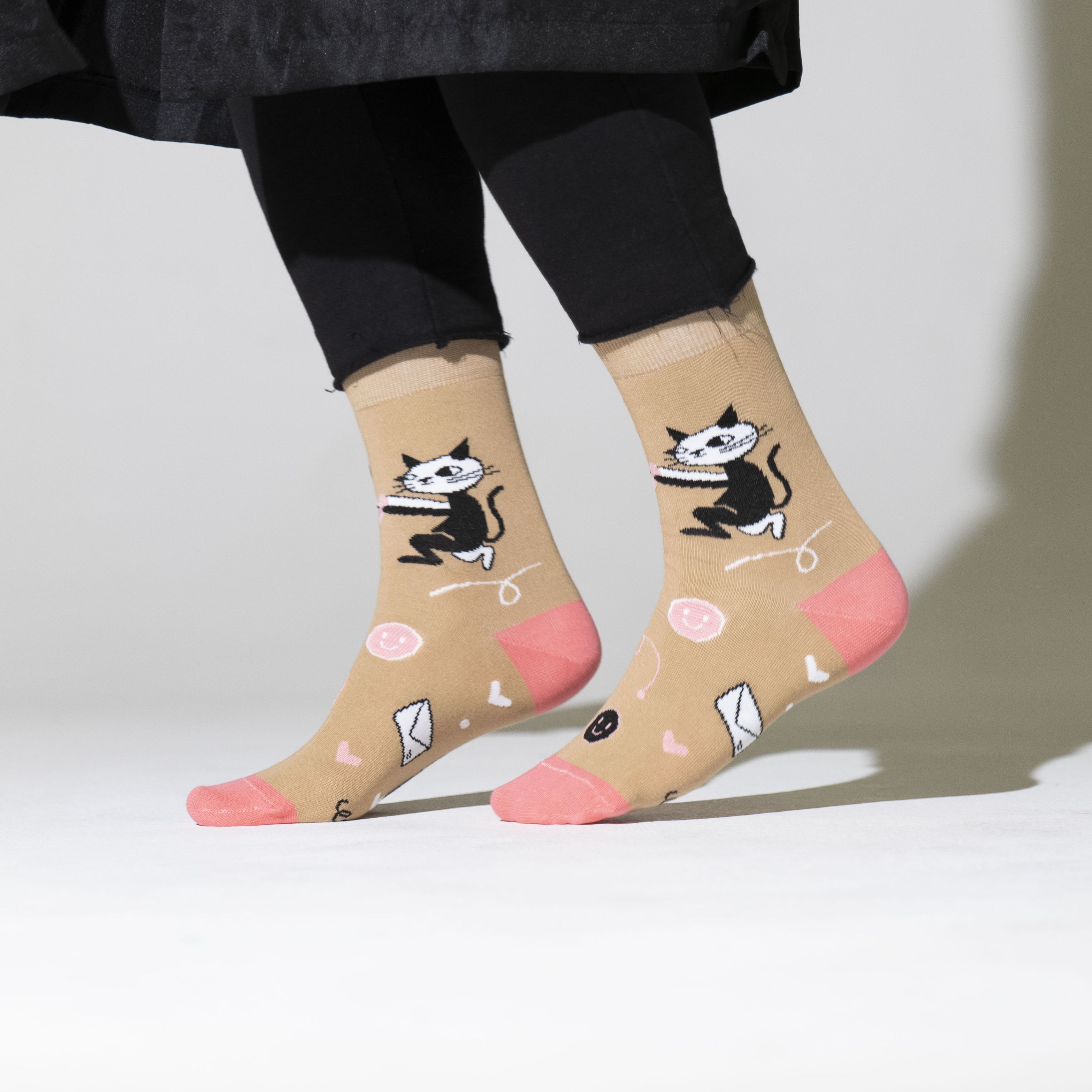 Носки унисекс St. Friday Socks lapki22-1209-01-13-19 бежевые 38-41, Бежевый, lapki22-1209-01-13-19