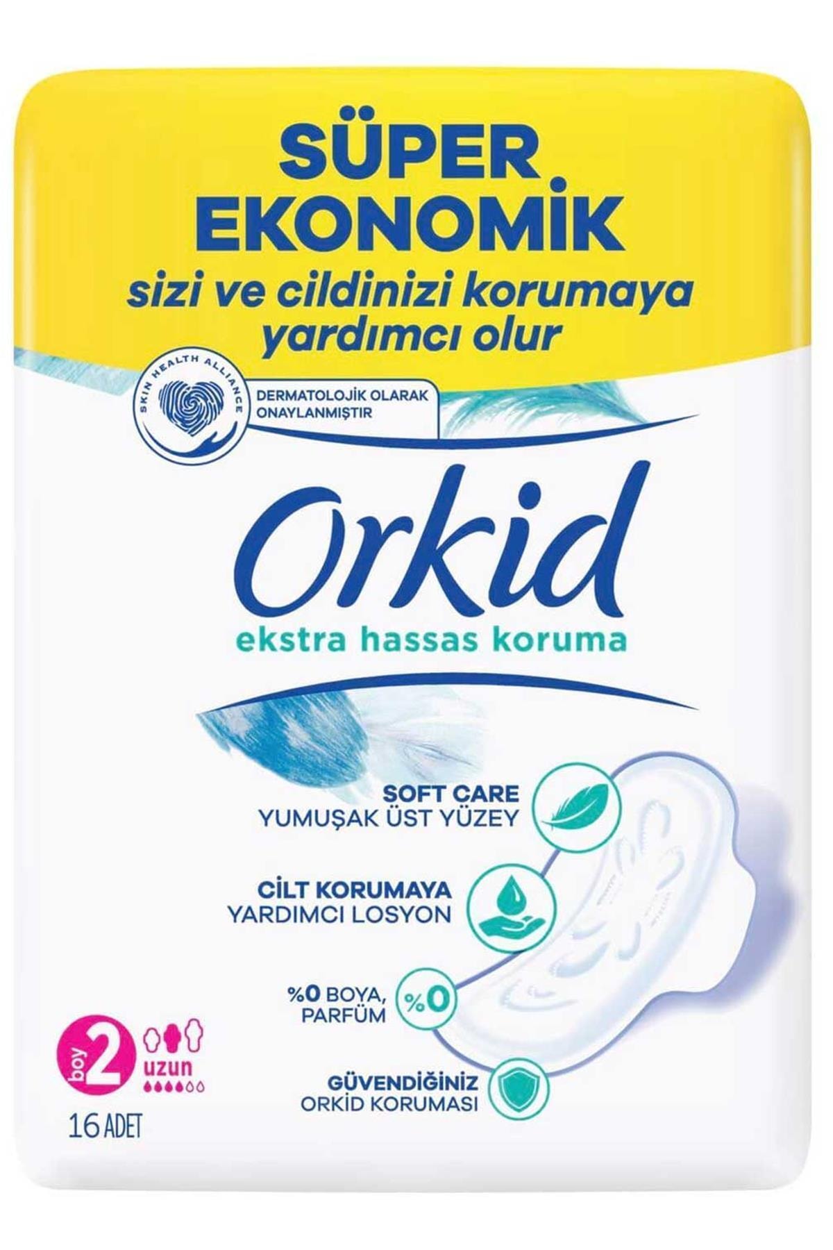 Гигиенические прокладки Orkid Extra Hassas Koruma Uzun Süper Ekonomik, размер 2, 16 шт.
Гигиенические прокладки Orkid Extra Hassas Koruma Uzun Süper Ekonomik, размер 2, 16 шт.