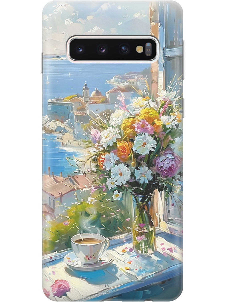 Силиконовый чехол на Samsung Galaxy S10 с принтом "Букет цветов и кофе", Прозрачный;белый;голубой, 720461322
Силиконовый чехол на Samsung Galaxy S10 с принтом "Букет цветов и кофе", Прозрачный;белый;голубой, 720461322