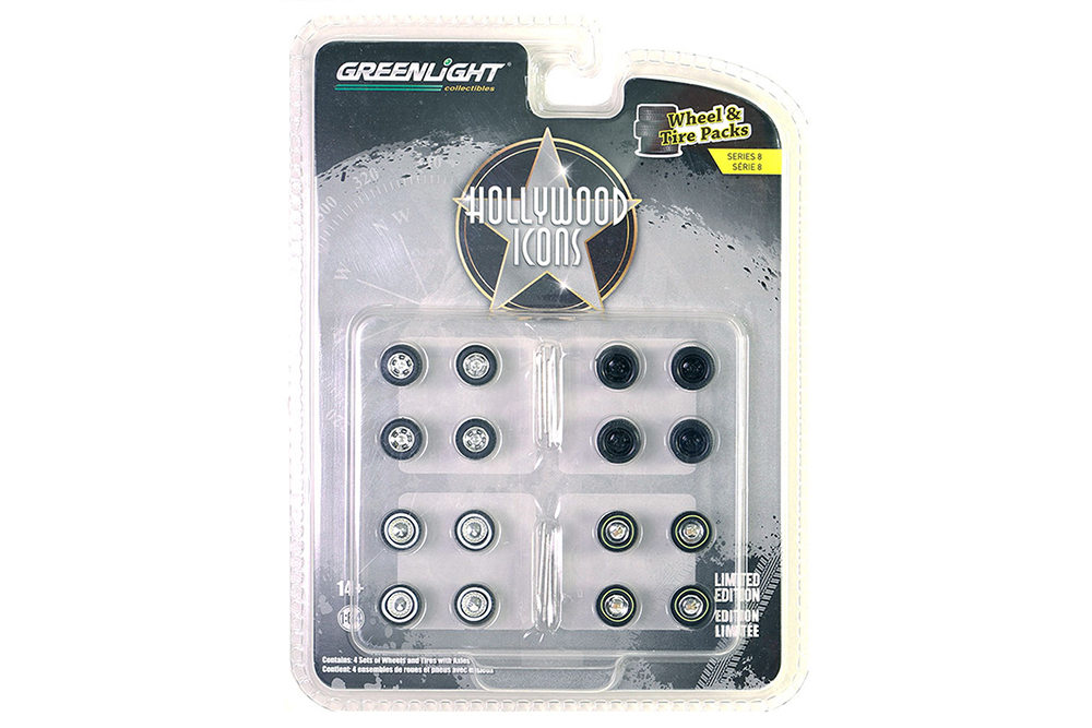 GREENLIGHT Wheels набор "wheel & tire packs series 8" 4 комплекта колес hollywood icons #2
GREENLIGHT Wheels набор "wheel & tire packs series 8" 4 комплекта колес hollywood icons #2