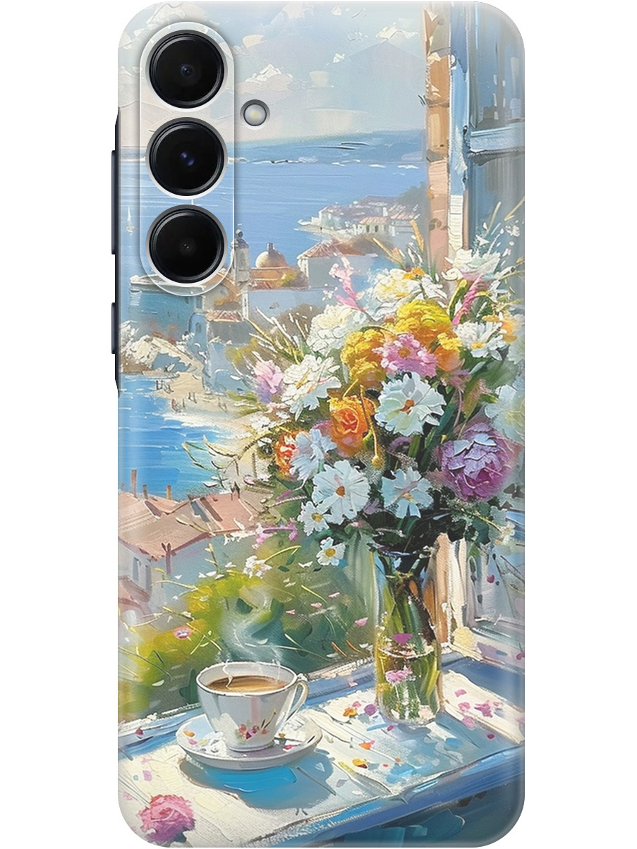 Силиконовый чехол на Samsung Galaxy A35 с принтом "Букет цветов и кофе", Прозрачный;белый;голубой, 780484322
Силиконовый чехол на Samsung Galaxy A35 с принтом "Букет цветов и кофе", Прозрачный;белый;голубой, 780484322