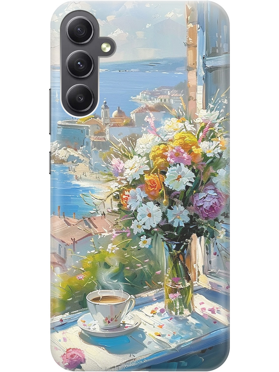 Силиконовый чехол на Samsung Galaxy A34 5G с принтом "Букет цветов и кофе", Прозрачный;белый;голубой, 769297522
Силиконовый чехол на Samsung Galaxy A34 5G с принтом "Букет цветов и кофе", Прозрачный;белый;голубой, 769297522