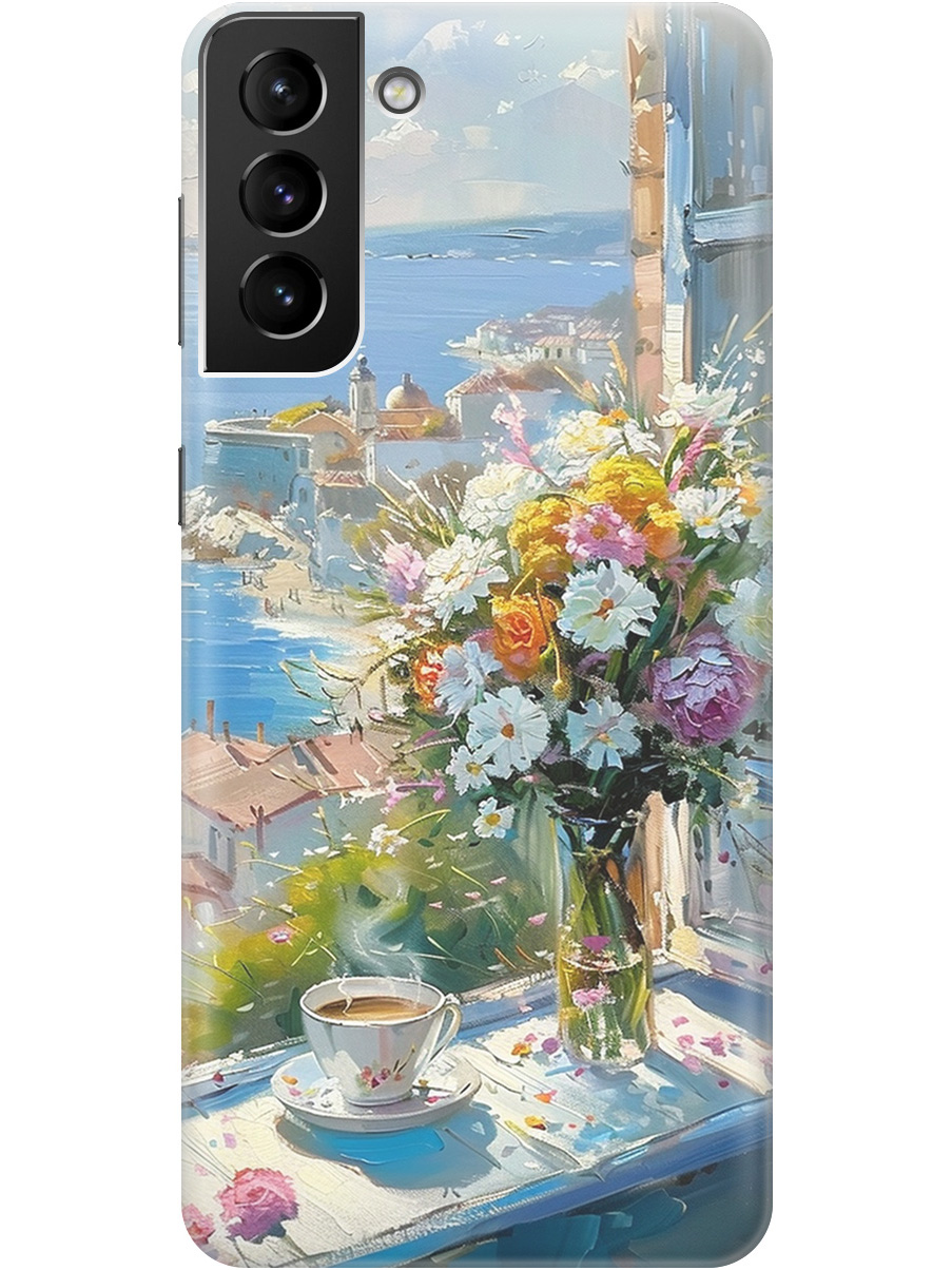 Силиконовый чехол на Samsung Galaxy S21+ с принтом "Букет цветов и кофе", Прозрачный;белый;голубой, 724127522
Силиконовый чехол на Samsung Galaxy S21+ с принтом "Букет цветов и кофе", Прозрачный;белый;голубой, 724127522