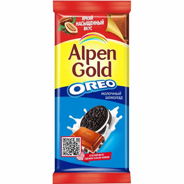 Шоколад Alpen Gold Oreo молочный,с начинкой, со вкусом ванили и кусочками печенья, 3x85 г
Шоколад Alpen Gold Oreo молочный,с начинкой, со вкусом ванили и кусочками печенья, 3x85 г