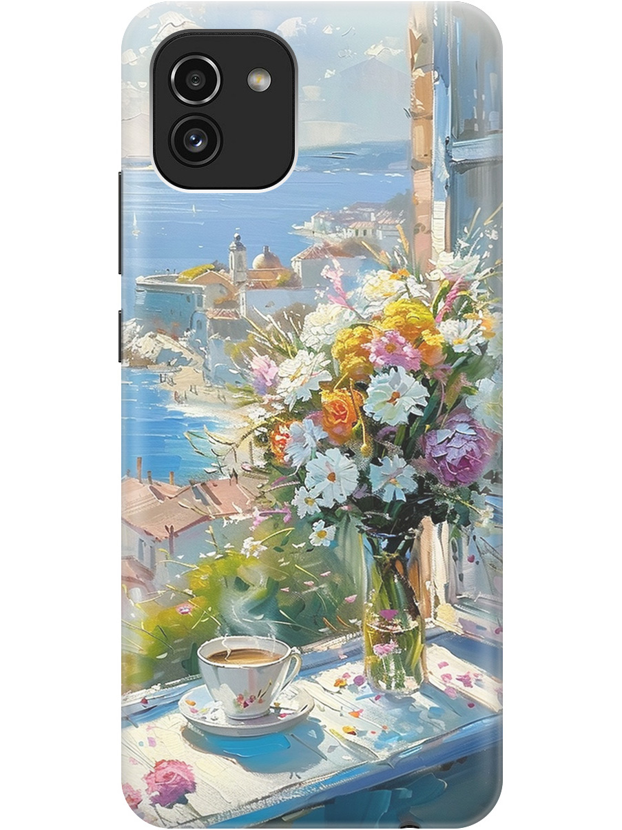 Силиконовый чехол на Samsung Galaxy A03 с принтом "Букет цветов и кофе", Прозрачный;белый;голубой, 735001322
Силиконовый чехол на Samsung Galaxy A03 с принтом "Букет цветов и кофе", Прозрачный;белый;голубой, 735001322