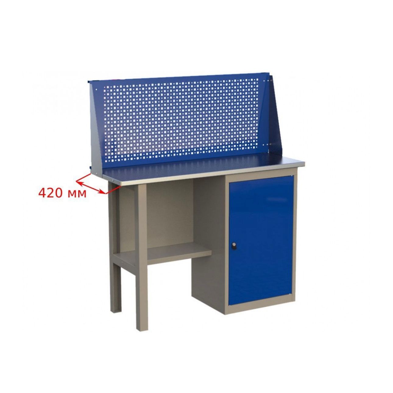 Верстак слесарный стол металлический с тумбой CompactLine 1200CL0P, Синий;серый, 1200 CL0 с экраном
Верстак слесарный стол металлический с тумбой CompactLine 1200CL0P, Синий;серый, 1200 CL0 с экраном