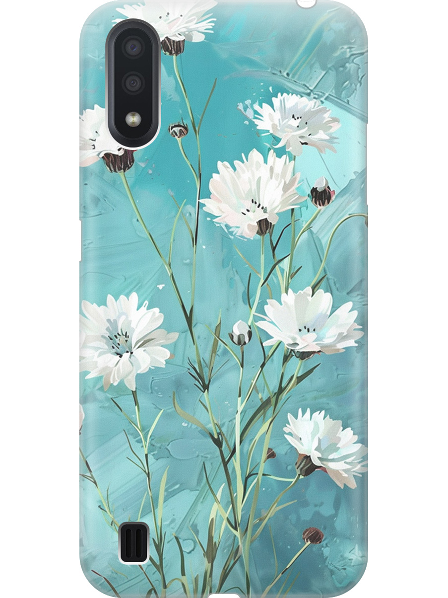 Силиконовый чехол на Samsung Galaxy A01 с принтом "Белые васильки", Прозрачный;белый;голубой, 722444422
Силиконовый чехол на Samsung Galaxy A01 с принтом "Белые васильки", Прозрачный;белый;голубой, 722444422