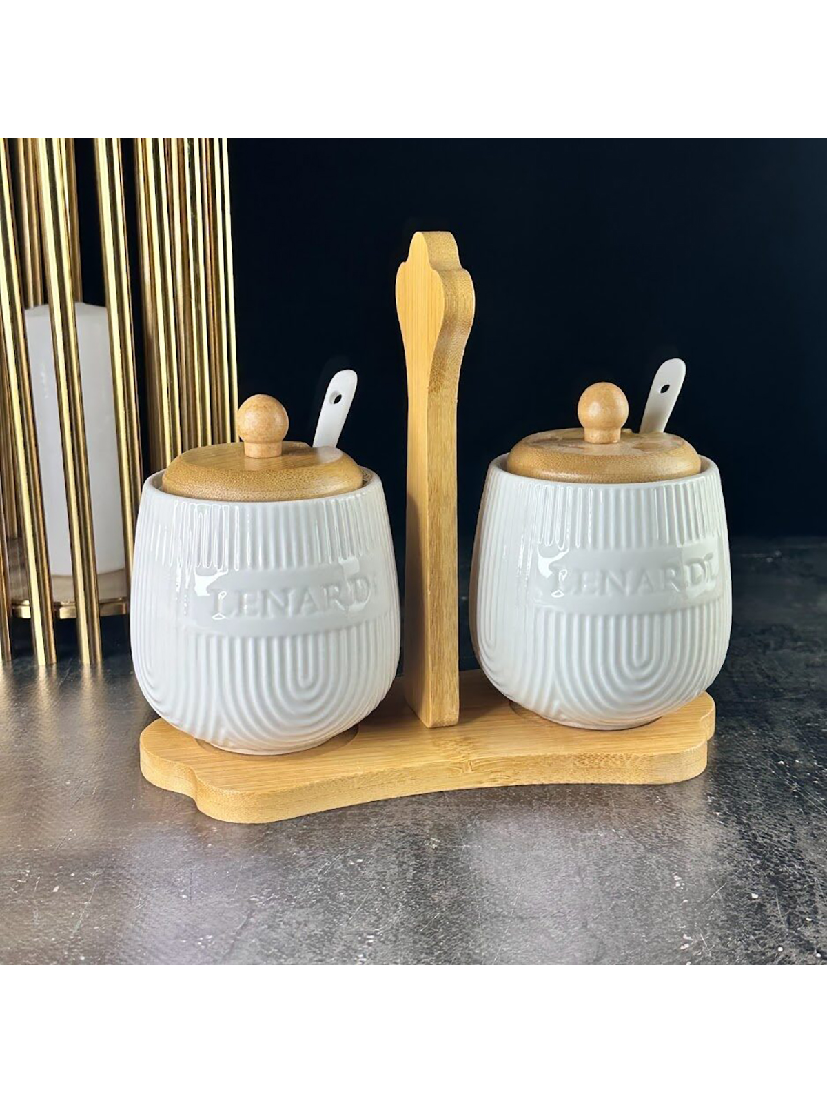 Набор для специй Lenardi Bamboo 5 пр на подставке, фарфоровый, Белый;бежевый
Набор для специй Lenardi Bamboo 5 пр на подставке, фарфоровый, Белый;бежевый