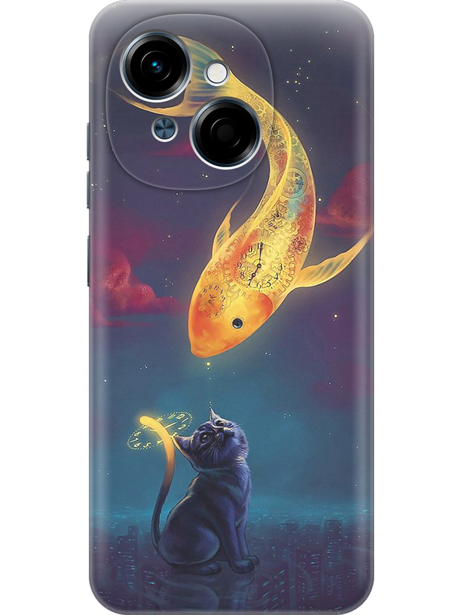 Силиконовый чехол на Tecno Spark Go 1 / Pop 9 с принтом "Кот и рыбка", Прозрачный;желтый;серый;синий, 786716985
Силиконовый чехол на Tecno Spark Go 1 / Pop 9 с принтом "Кот и рыбка", Прозрачный;желтый;серый;синий, 786716985