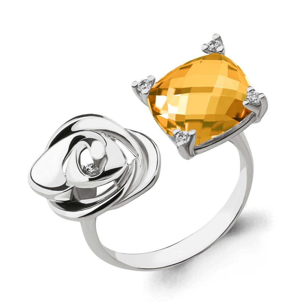 Кольцо из серебра с цитрином\фианитом Aquamarine Aquamarine 6593806_925_р р, 6593806_925_р
Кольцо из серебра с цитрином\фианитом Aquamarine Aquamarine 6593806_925_р р, 6593806_925_р