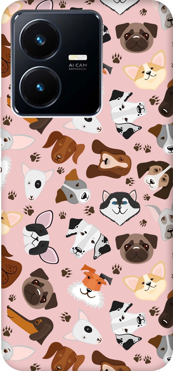 Чехол на Vivo Y22 Silky Touch Premium с принтом "Dogs Pattern" розовый, Розовый;коричневый, 157822
Чехол на Vivo Y22 Silky Touch Premium с принтом "Dogs Pattern" розовый, Розовый;коричневый, 157822